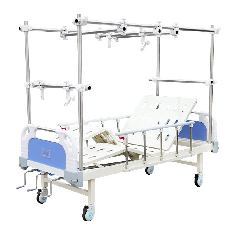 Orthopedic traction hospital bed