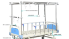 Orthopedic traction hospital bed