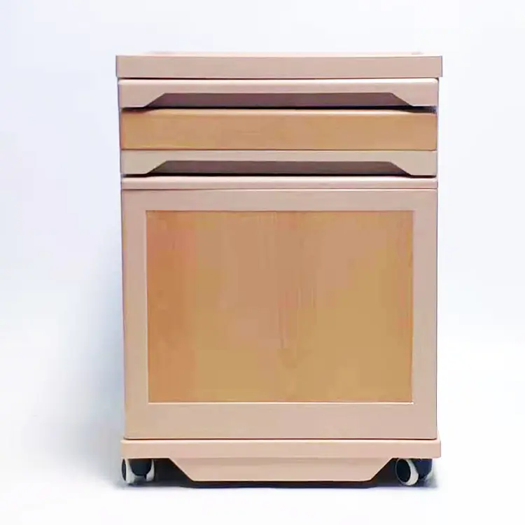 abs bedside cabinet with wood grain sticker