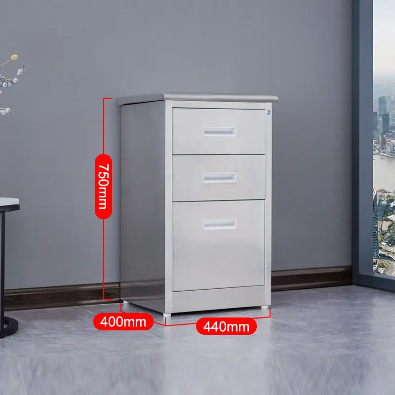 stainless steel hospital bedside cabinet