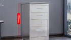 stainless steel hospital bedside cabinet