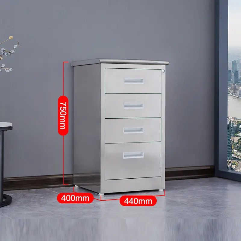 stainless steel hospital bedside cabinet