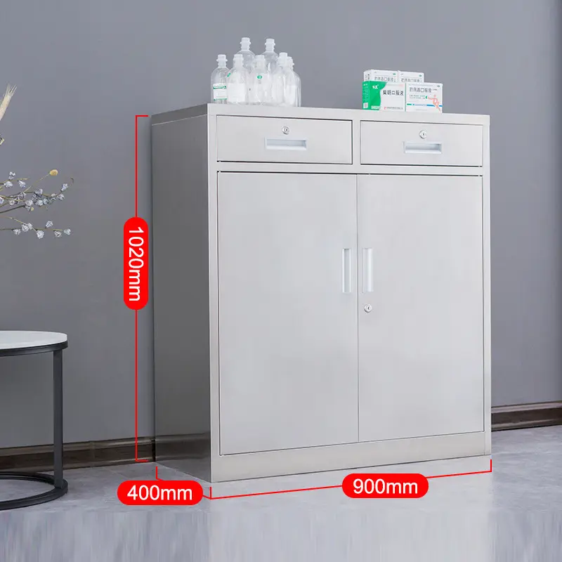 stainless steel hospital bedside cabinet