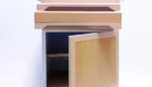 abs bedside cabinet wiith wood grain sticker