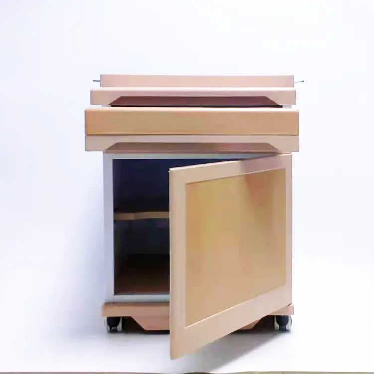 abs bedside cabinet wiith wood grain sticker