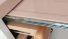 abs bedside cabinet wiith wood grain sticker